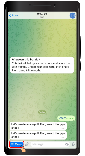 Create a Poll in Telegram 