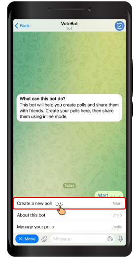 Create a Poll in Telegram 