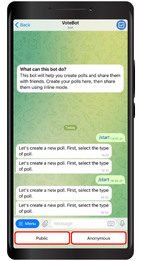 Create a Poll in Telegram 