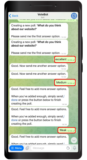 Create a Poll in Telegram 