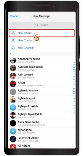 Creating a Group on Telegram