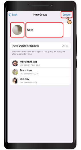 Creating a Group on Telegram