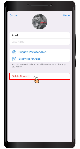 Delete Contacts in Telegram
