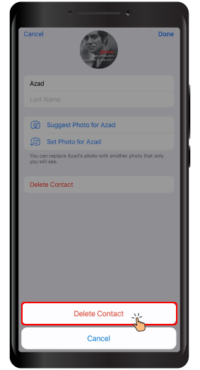 Delete Contacts in Telegram
