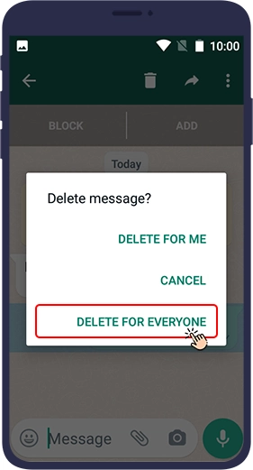 حذف گفتگو در واتساپ با استفاده از تغییر تنظیمات دستگاه