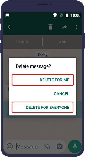 مراحل حذف پیام واتساپ برای همه + نکات مهم