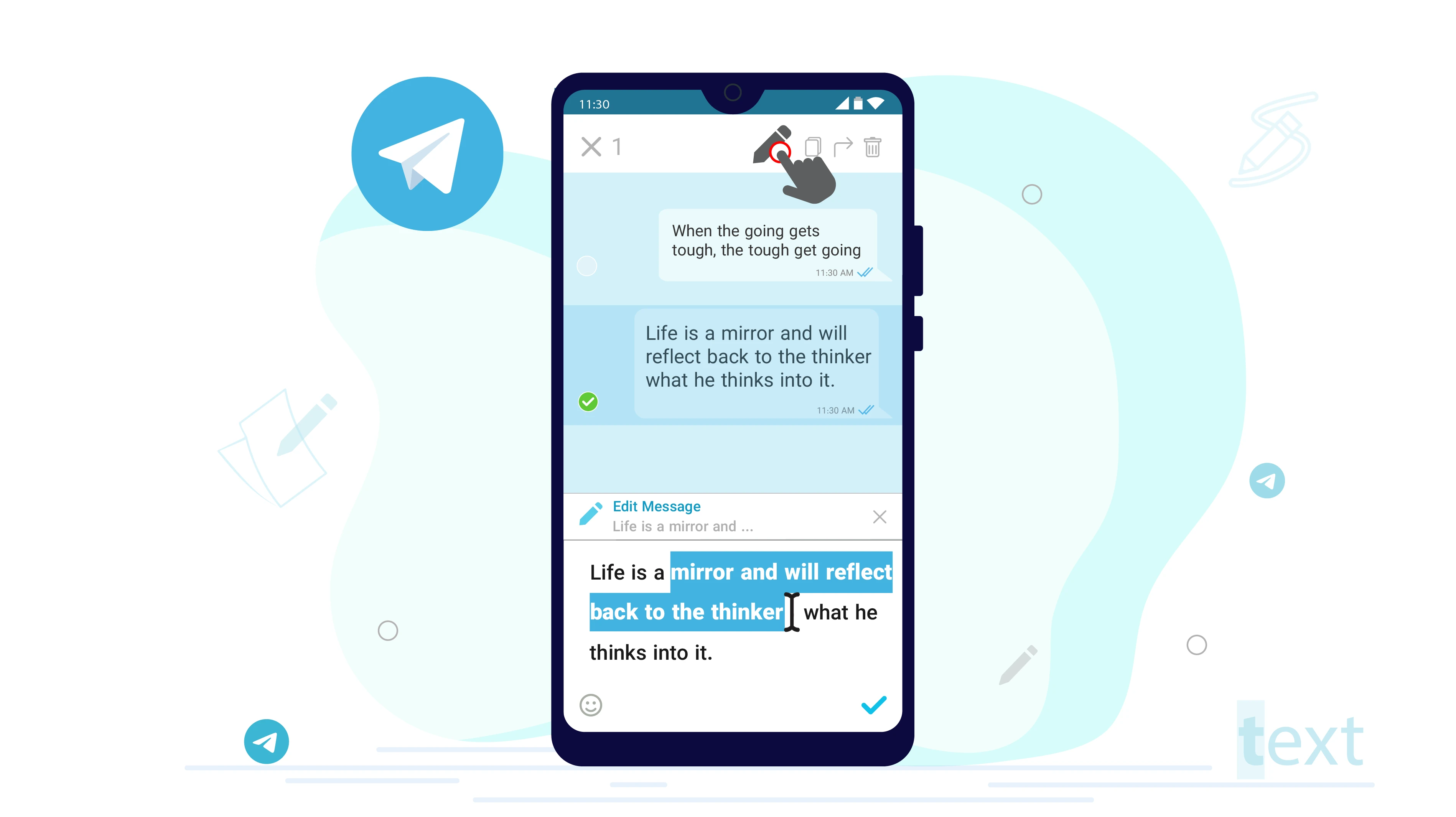 Edit Messages (text, photos and ) in Telegram - virtual user