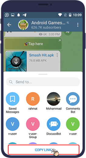 Get the Link of a Post in Telegram Channels