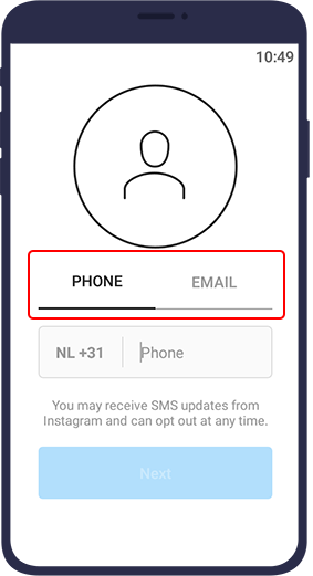 sign up instagram