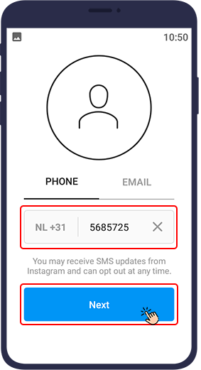 sign up instagram