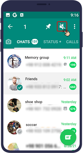 Mute Contacts or Groups on WhatsApp