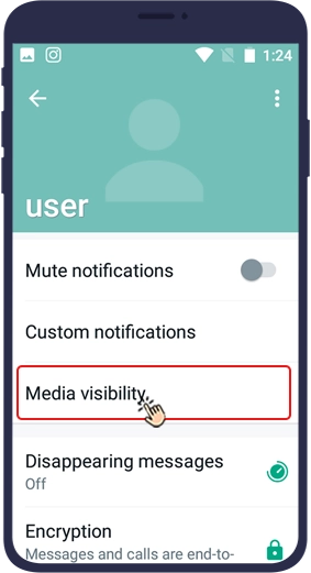 جلوگیری از ذخیره عکس‌های یک چت یا گروه خاص