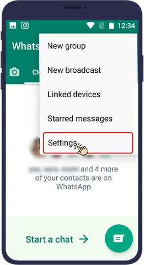 جلوگیری از ذخیره خودکار عکس‌های واتساپ در گالری با غیرفعال کردن گزینه‌ی Media visibility