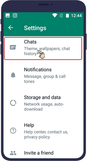 جلوگیری از ذخیره خودکار عکس‌های واتساپ در گالری با غیرفعال کردن گزینه‌ی Media visibility
