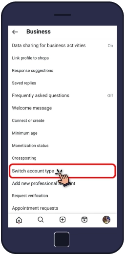 مراحل خارج کردن اکانت اینستاگرام از حالت بیزینسی