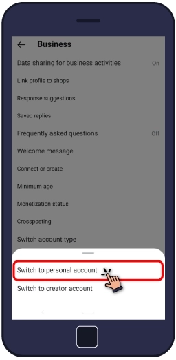 مراحل خارج کردن اکانت اینستاگرام از حالت بیزینسی
