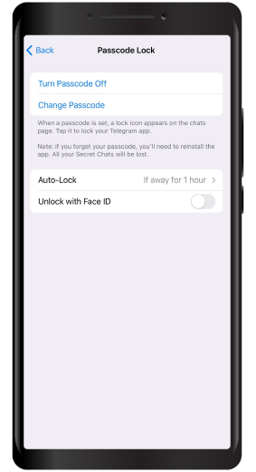 How to lock your Telegram account