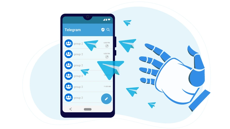 ربات ارسال پیام در گروه‌های تلگرام