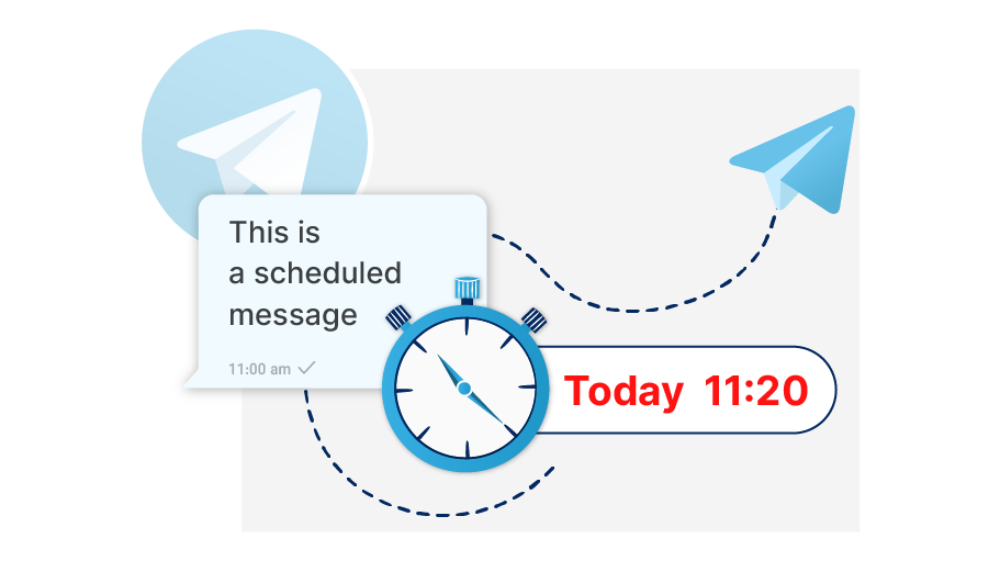 نحوه ارسال پیام زمانبندی شده در تلگرام - Is Banner