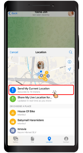 Send Location in Telegram