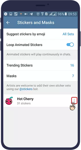 چگونه استیکرها را آرشیو کنیم؟