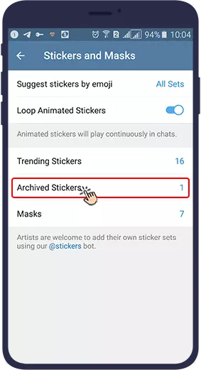 چگونه استیکرها را آرشیو کنیم؟