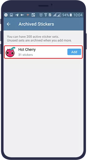 چگونه استیکرها را آرشیو کنیم؟