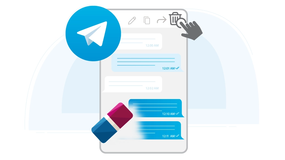 حذف پیام ارسال شده در تلگرام