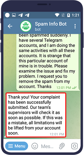 如何摆脱 Telegram 上的举报