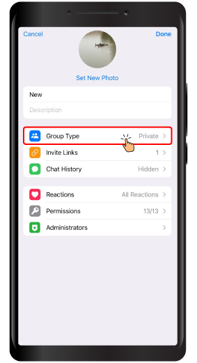 Transfer the Ownership of a Telegram Group