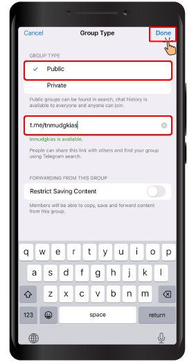 Transfer the Ownership of a Telegram Group