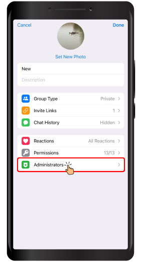 Transfer the Ownership of a Telegram Group