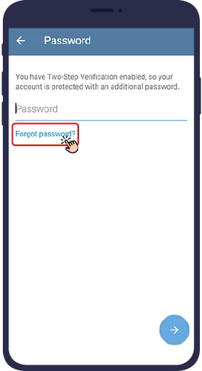 مراحل بازیابی رمز عبور در صورت فراموشی رمز دو مرحله ای تلگرام