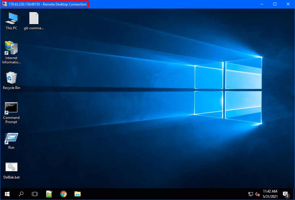 Desktop Connection in Windows