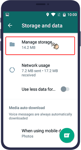 مدیریت حجم اشغال شده گوشی توسط واتساپ